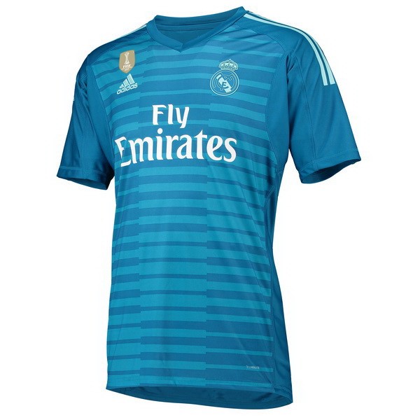 Real Madrid Trikot Auswarts Torwart 2018-19 Blau Fussballtrikots Günstig